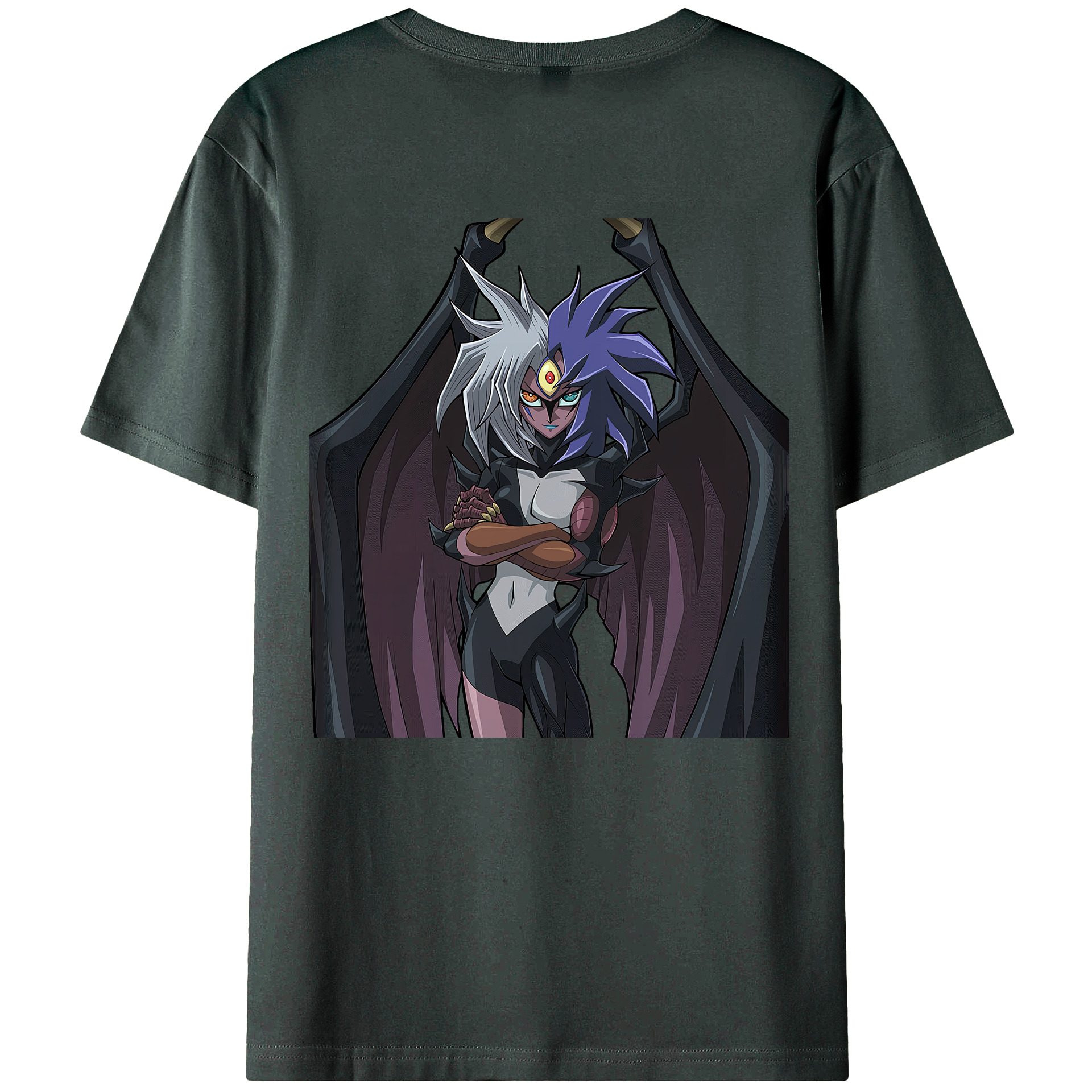 （画像用） 遊☆戯☆王 Yu-Gi-Oh! 綿100％ メンズ半袖Tシャツ（バックプリント） 通気性